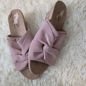 Life Stride Pink Knot Slide Sandals